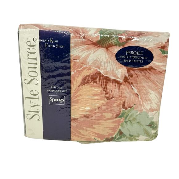 Vintage Mervyns Style Source Cal King Floral Fitted Sheets Bedroom Decor New - Picture 1 of 13